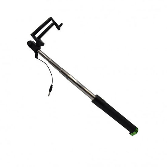 Selfie Stick με κουμπί και καλώδιο Jack 3.5mm EZRA-Black