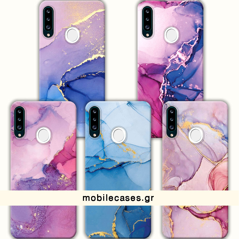 ΘΗΚΕΣ Samsung A20s Galaxy Back Cover Marble Barsete
