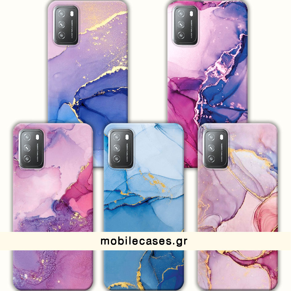 ΘΗΚΕΣ Xiaomi Poco M3 Back Cover Marble Barsete