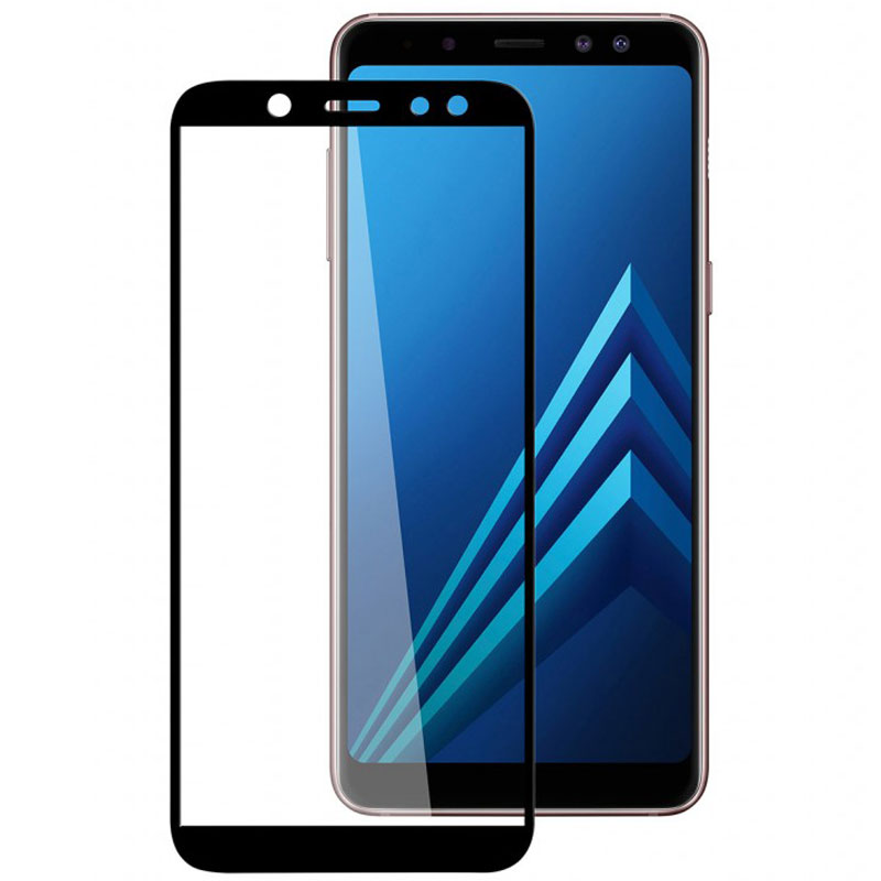 Full Cover Tempered Glass για Samsung Galaxy A6 plus - Μαύρο