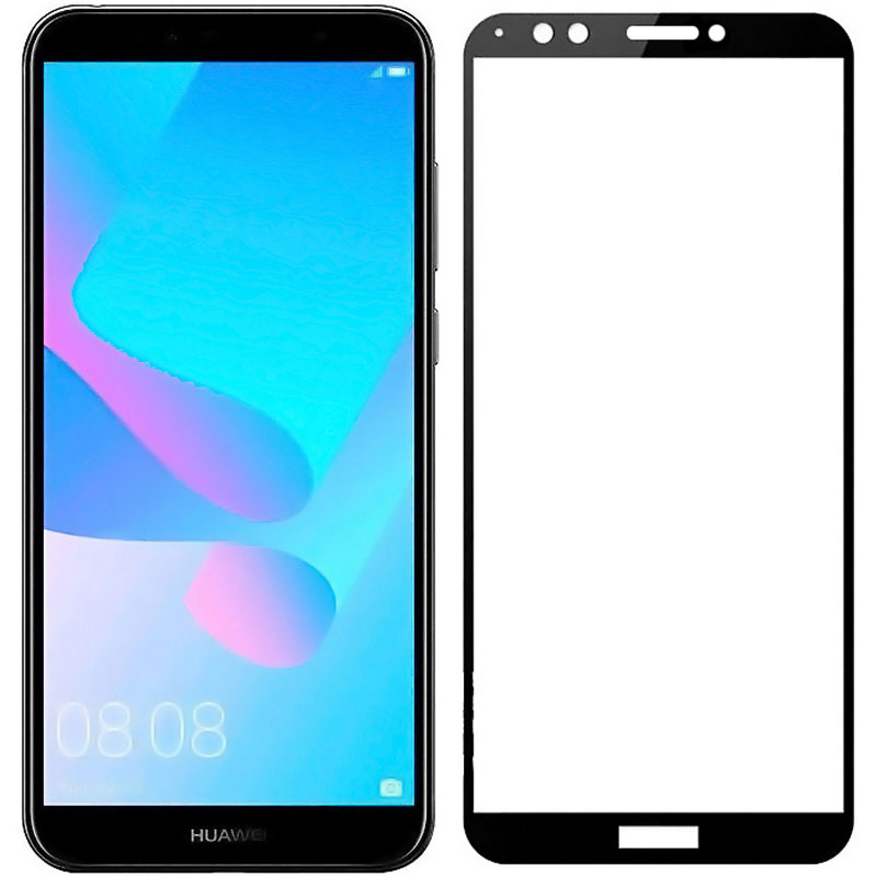 Full Cover Tempered Glass για Huawei Y7 2018 - Μαύρο