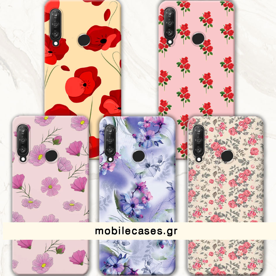 ΘΗΚΕΣ Huawei P40 Lite E Back Cover Flowers Enzio