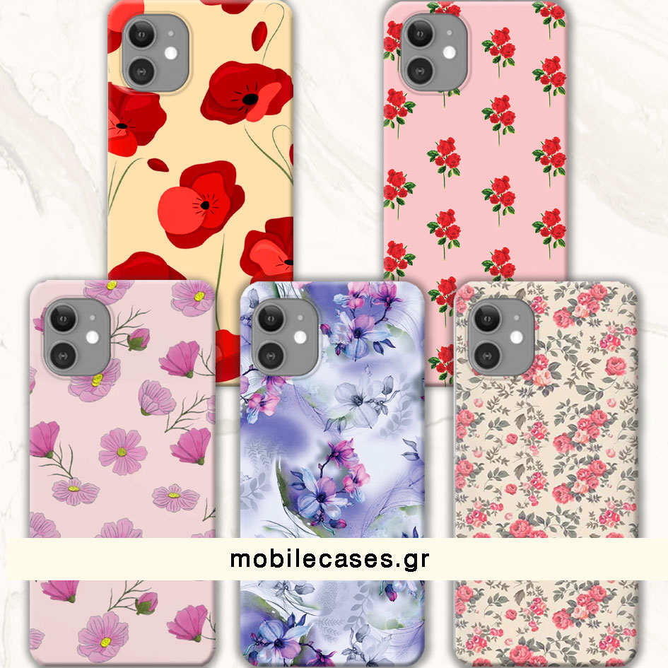 ΘΗΚΕΣ Iphone 12 Mini Back Cover Flowers Enzio