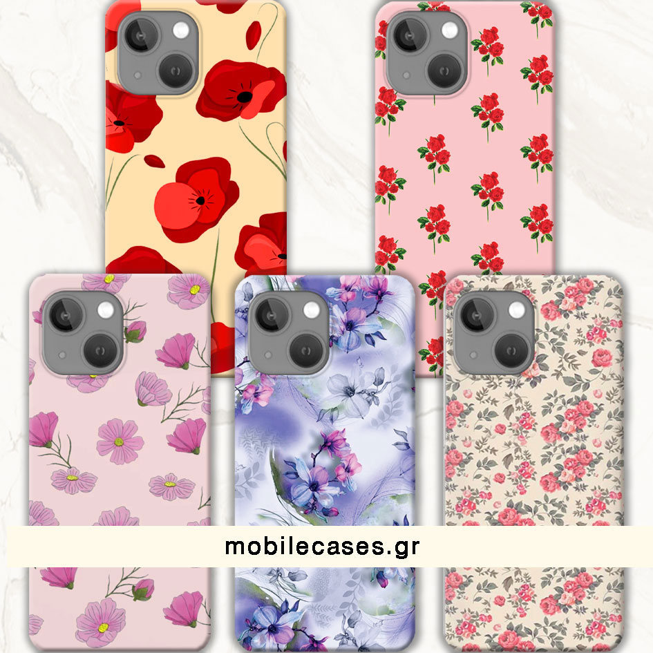 ΘΗΚΕΣ Iphone 13 Mini Back Cover Flowers Enzio