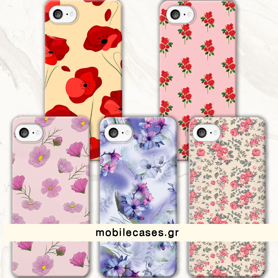 ΘΗΚΕΣ Iphone 8 Back Cover Flowers Enzio