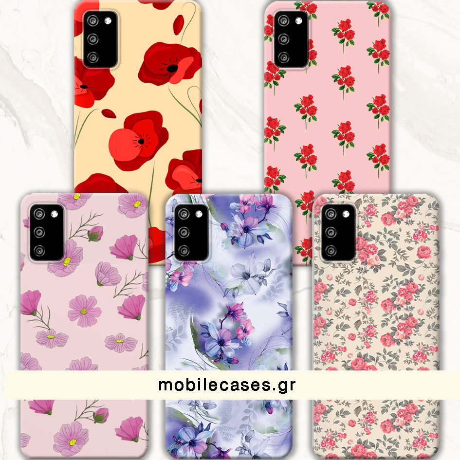 ΘΗΚΕΣ Samsung A02s Galaxy Back Cover Flowers Enzio