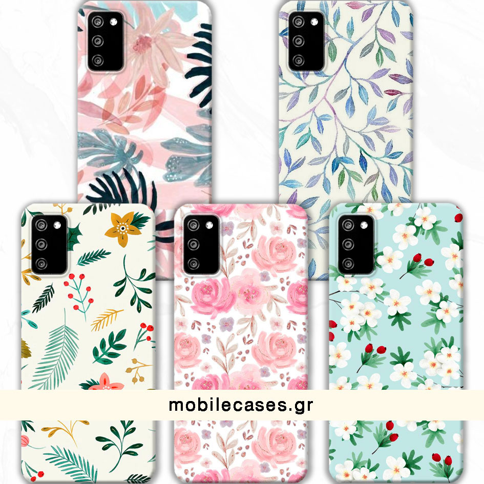 ΘΗΚΕΣ Samsung Α02s Galaxy Back Cover Flowers Valente