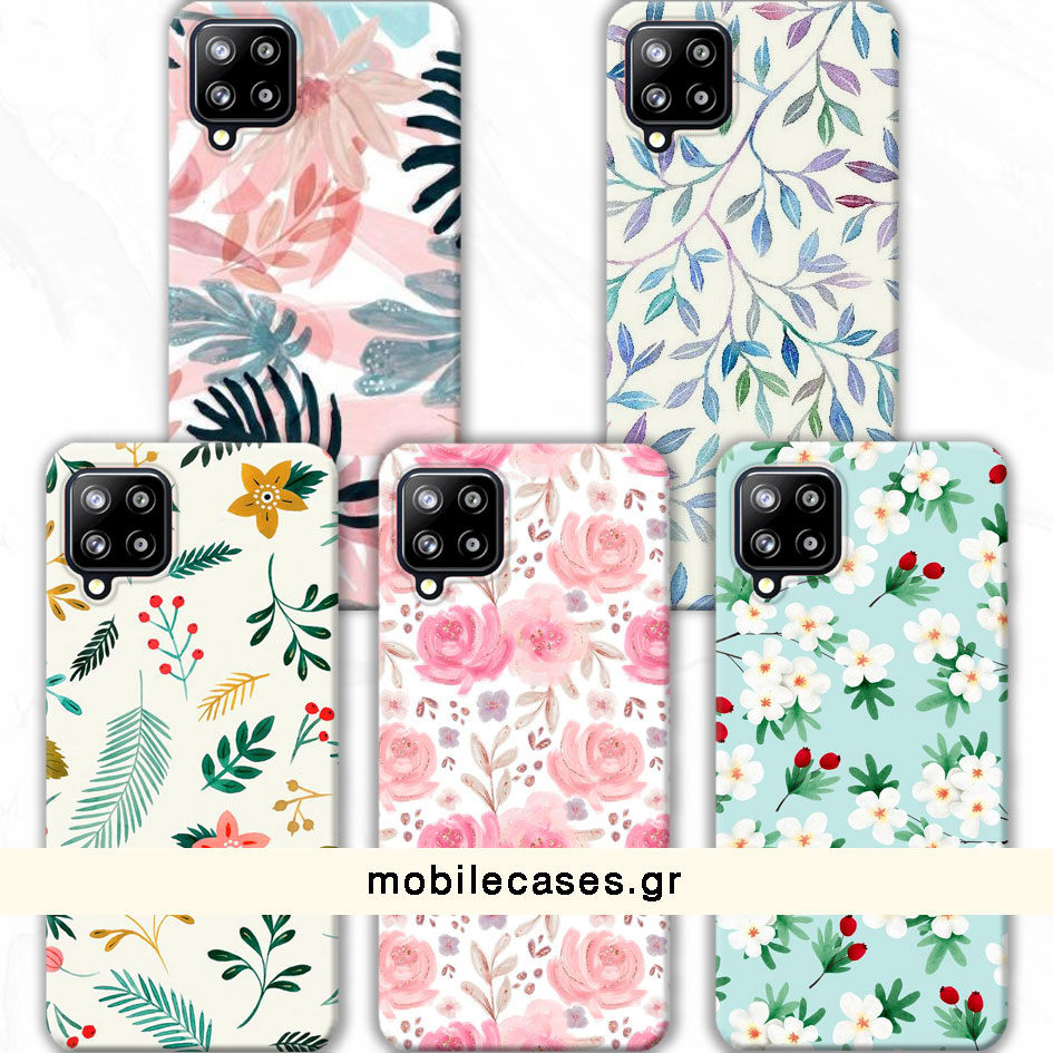 ΘΗΚΕΣ Samsung A12 Galaxy Back Cover Flowers Valente