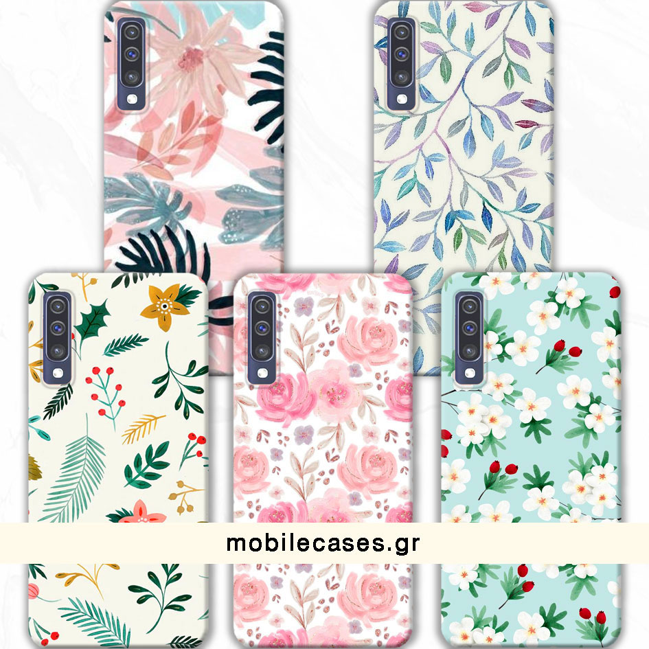 ΘΗΚΕΣ Samsung A30s Galaxy Back Cover Flowers Valente