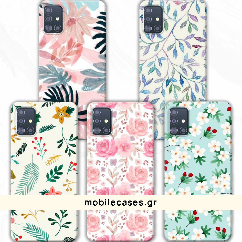 ΘΗΚΕΣ Samsung A21s Galaxy Back Cover Flowers Valente