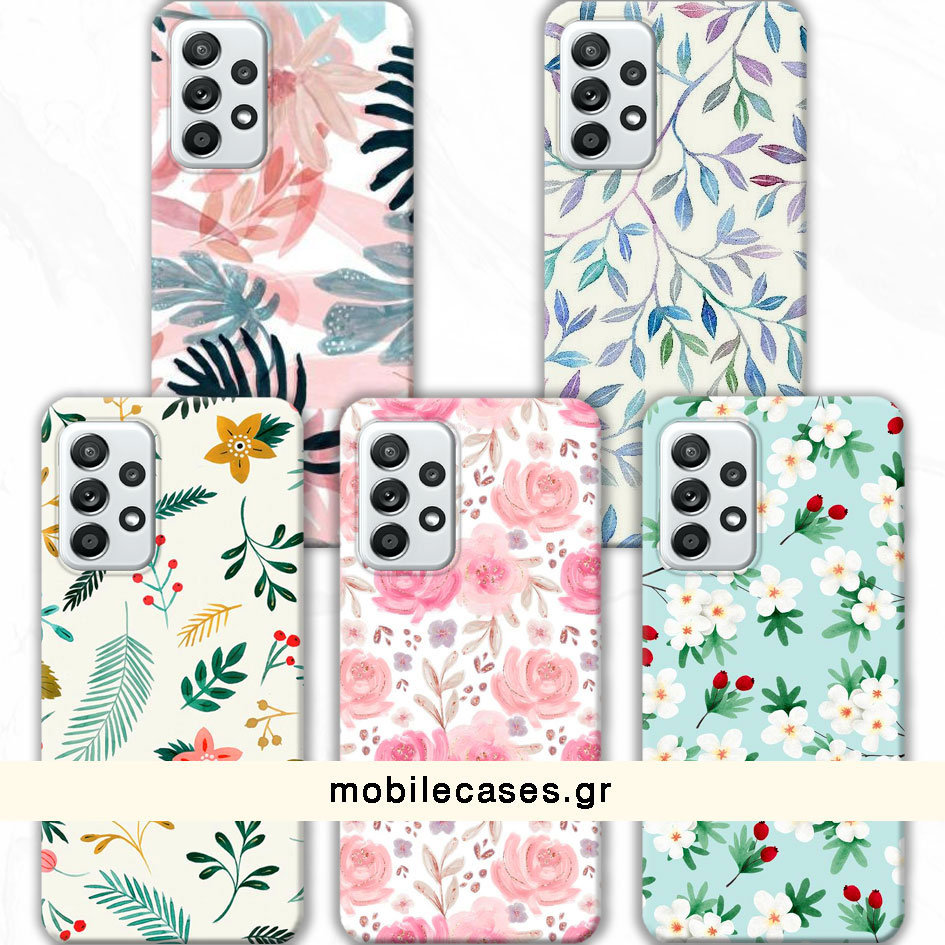 ΘΗΚΕΣ Samsung A21s Galaxy Back Cover Flowers Valente