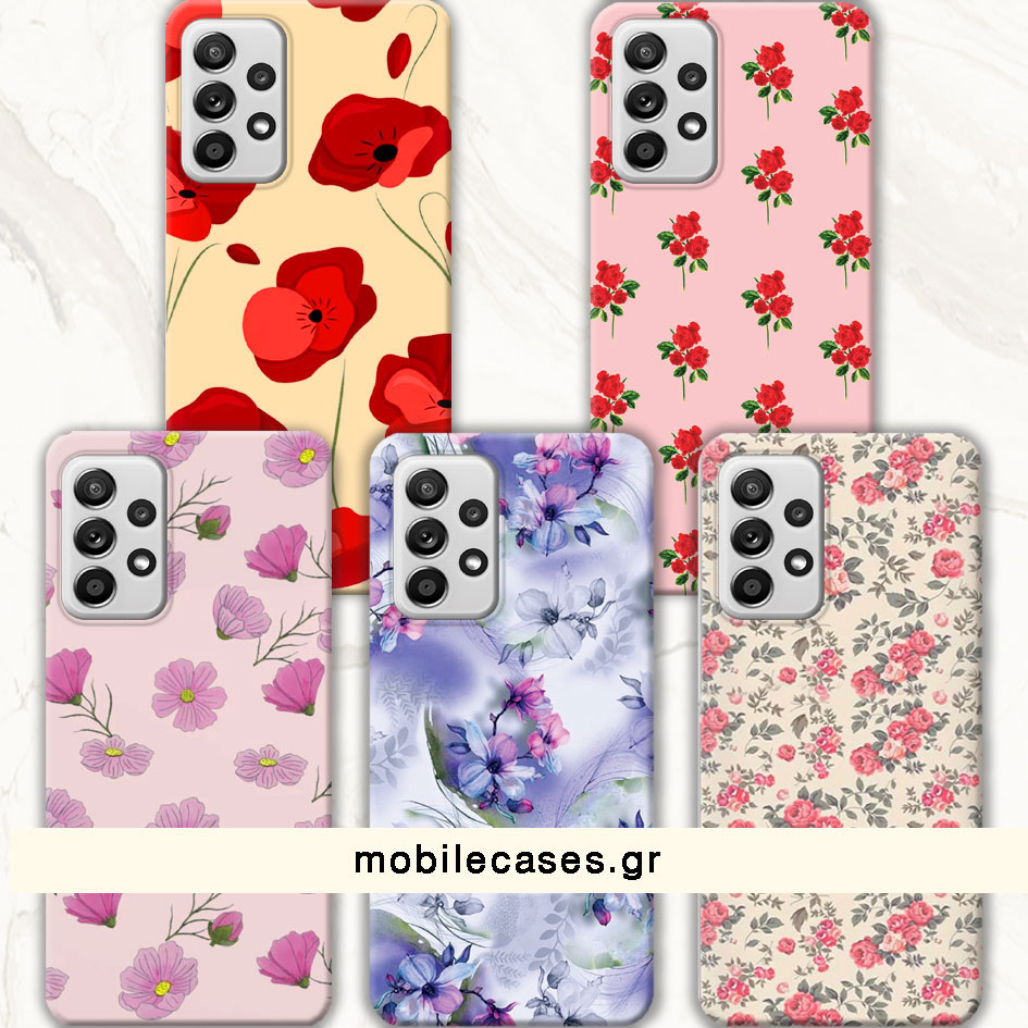 ΘΗΚΕΣ Samsung A72 Galaxy Back Cover Flowers Enzio