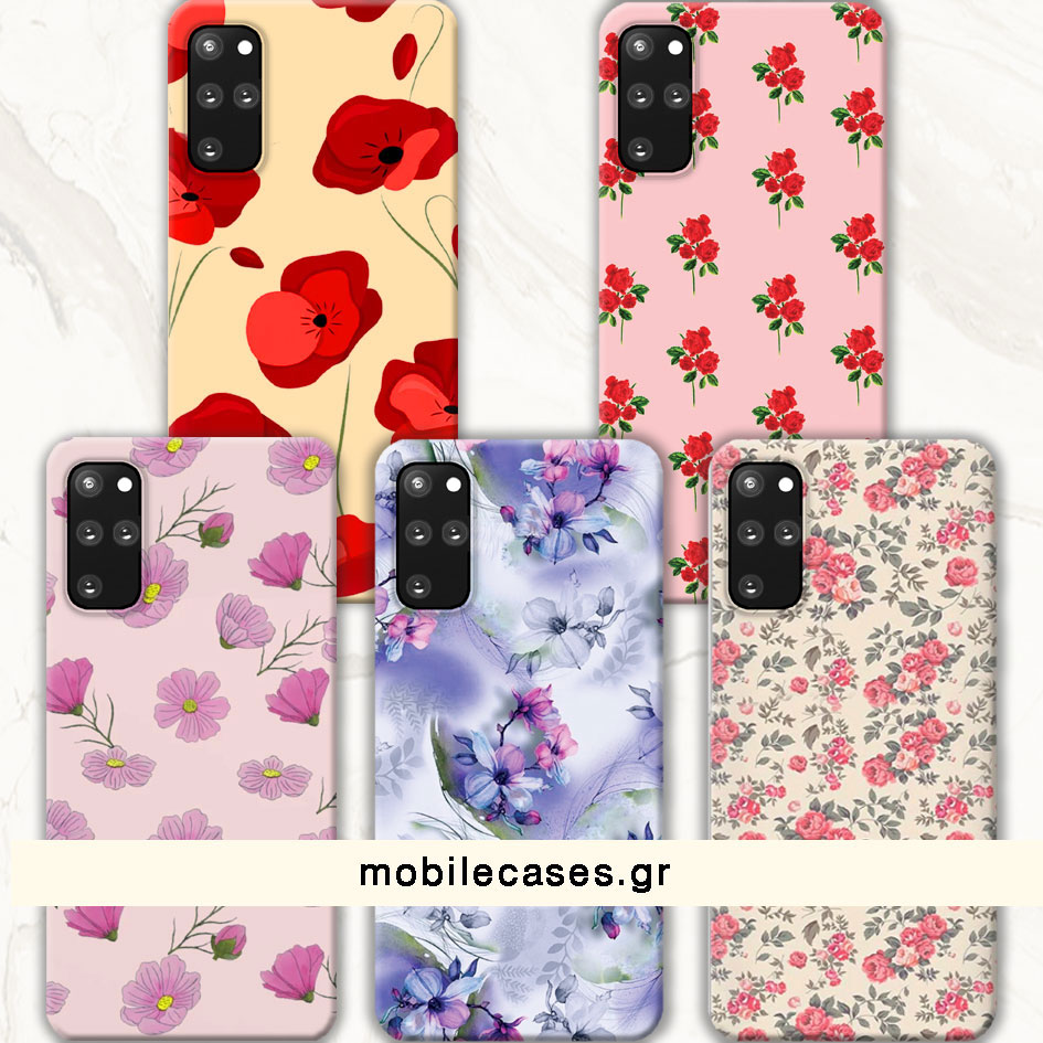 ΘΗΚΕΣ Samsung S20 Plus Galaxy Back Cover Flowers Enzio