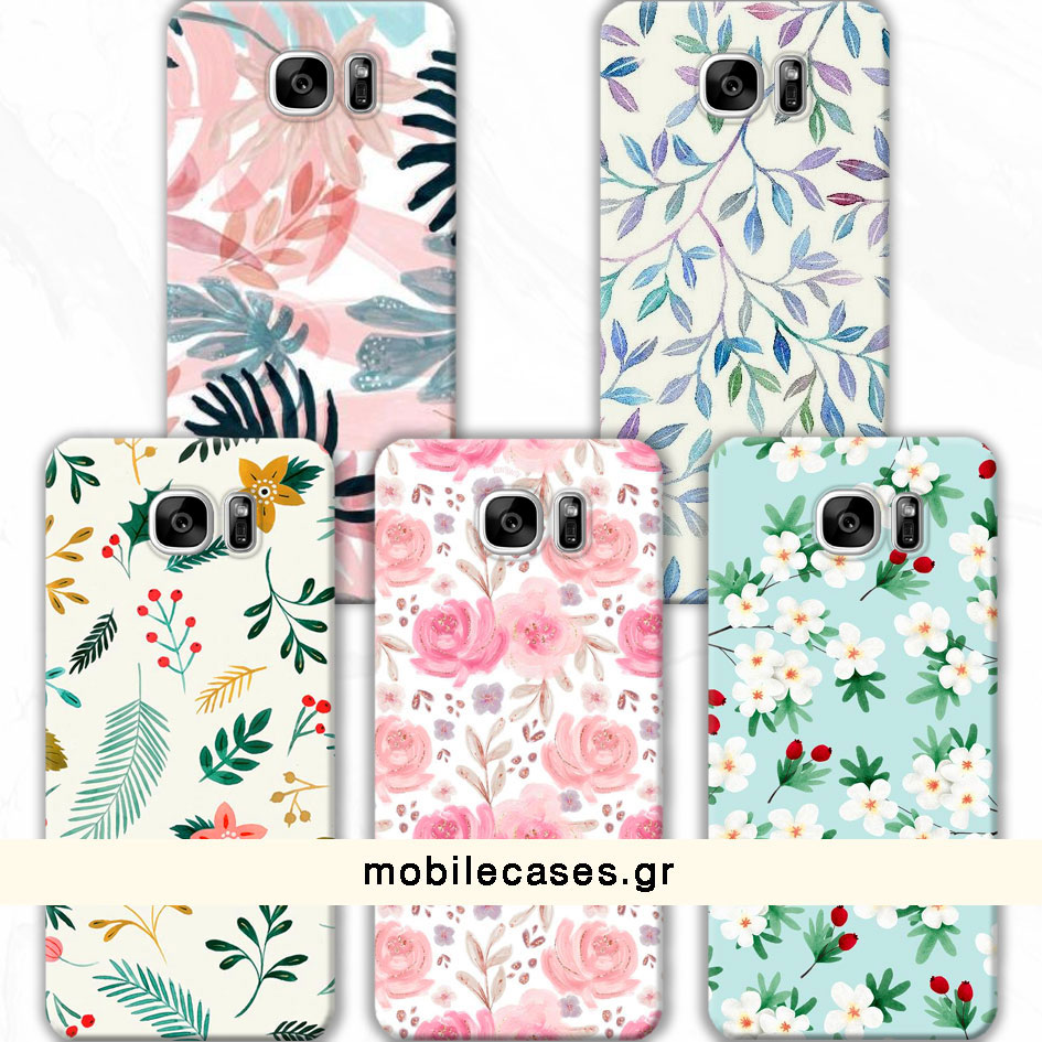 ΘΗΚΕΣ Samsung S7 Edge Galaxy Back Cover Flowers Valente
