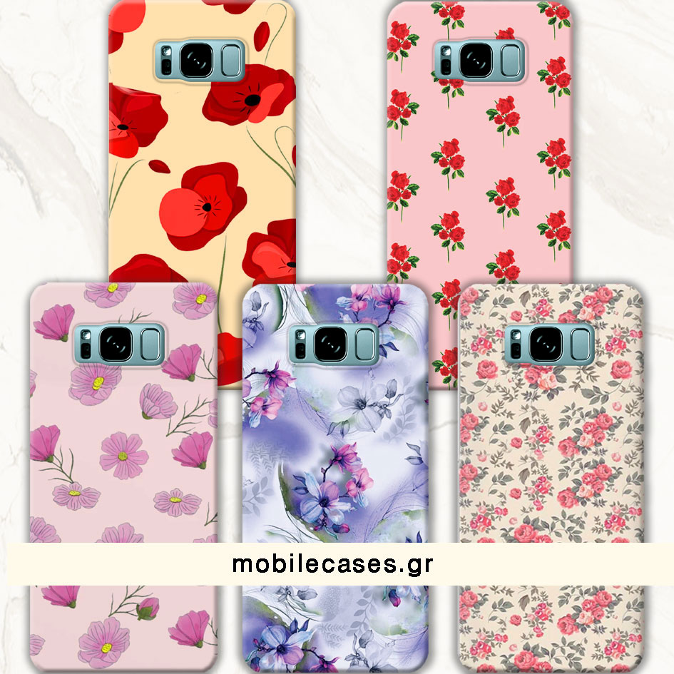 ΘΗΚΕΣ Samsung S8 Galaxy Back Cover Flowers Enzio
