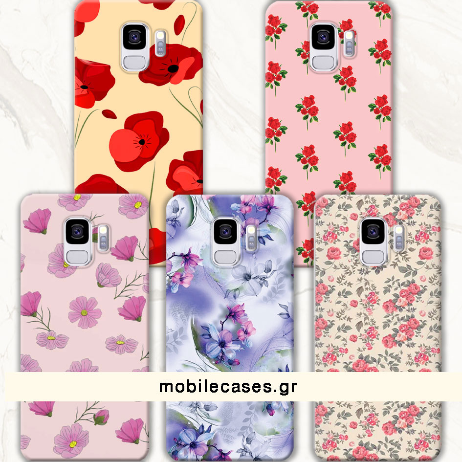 ΘΗΚΕΣ Samsung S9 Galaxy Back Cover Flowers Enzio
