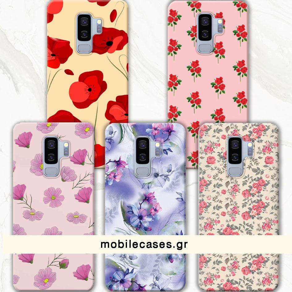 ΘΗΚΕΣ Samsung S9 Plus Galaxy Back Cover Flowers Enzio