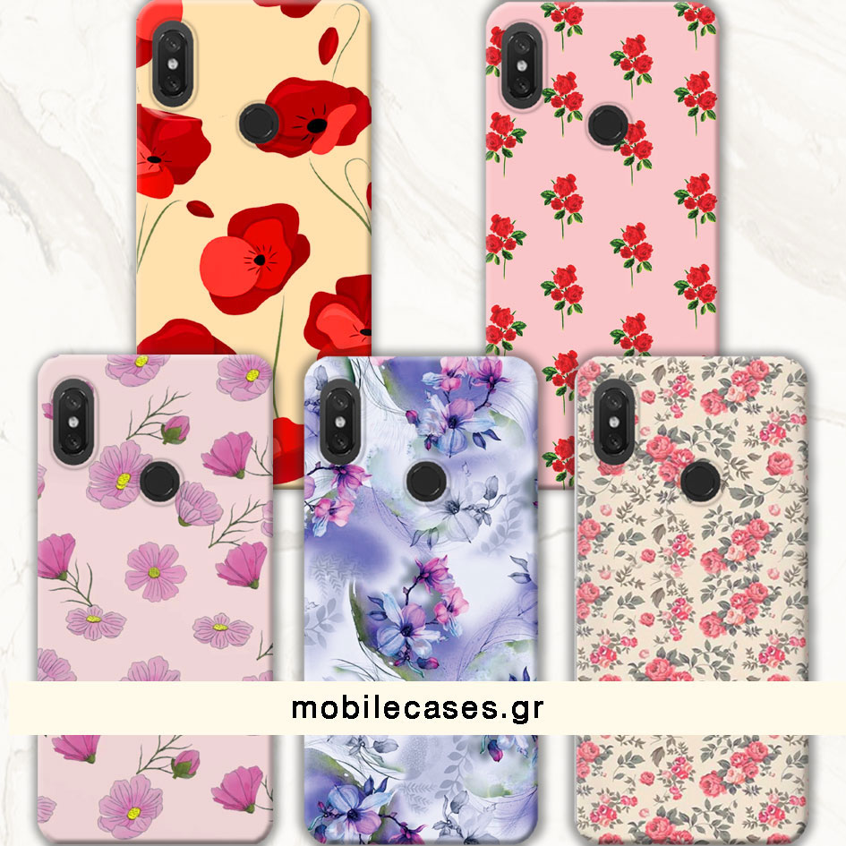 ΘΗΚΕΣ Xiaomi Mi 8 Back Cover Flowers Enzio