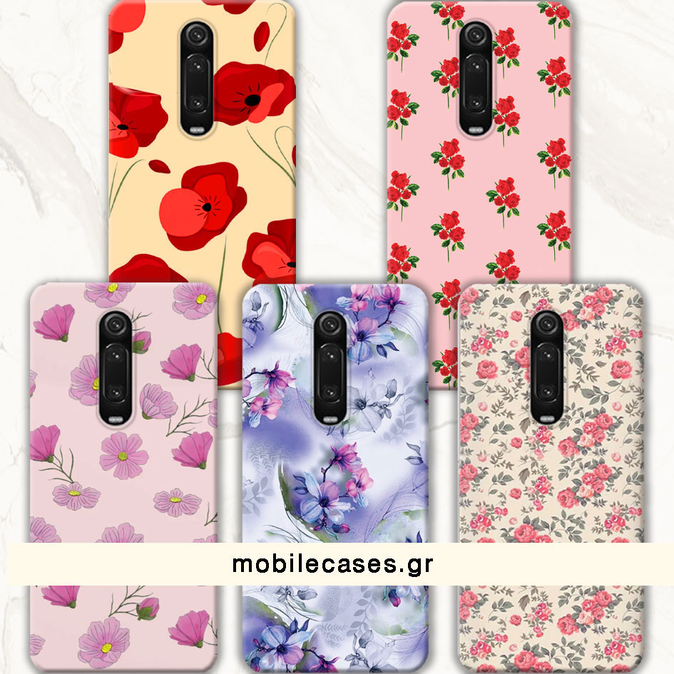ΘΗΚΕΣ Xiaomi Mi 9T Back Cover Flowers Enzio