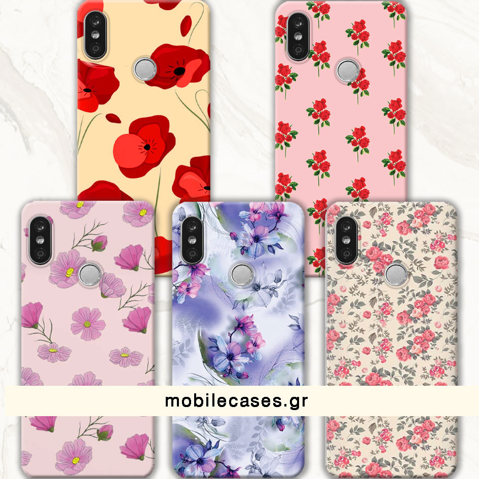 ΘΗΚΕΣ Xiaomi Mi A2 Back Cover Flowers Enzio