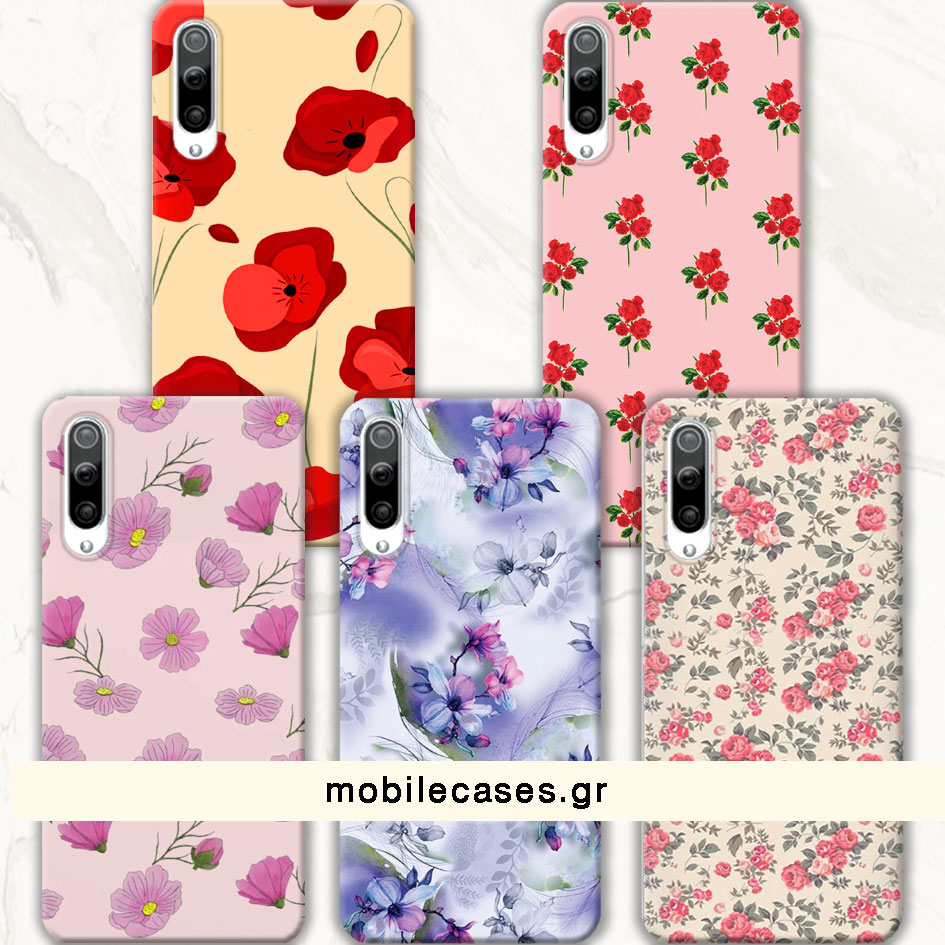 ΘΗΚΕΣ Xiaomi Mi A3 Back Cover Flowers Enzio