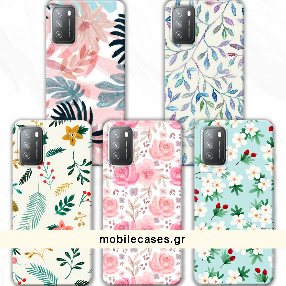 ΘΗΚΕΣ Xiaomi Poco M3  Back Cover Flowers Valente