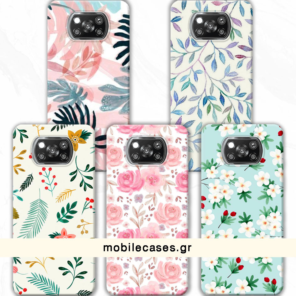 ΘΗΚΕΣ Xiaomi Poco X3 Back Cover Flowers Valente