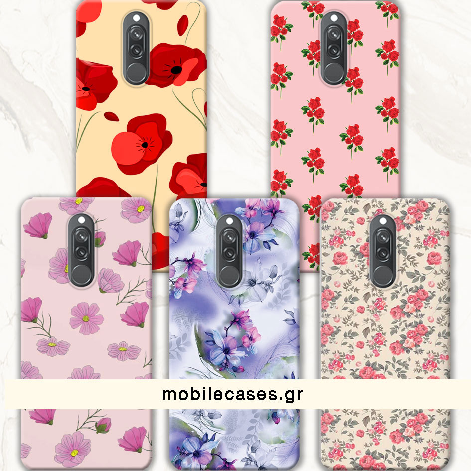 ΘΗΚΕΣ Xiaomi Redmi 8/8Α Back Cover Flowers Enzio
