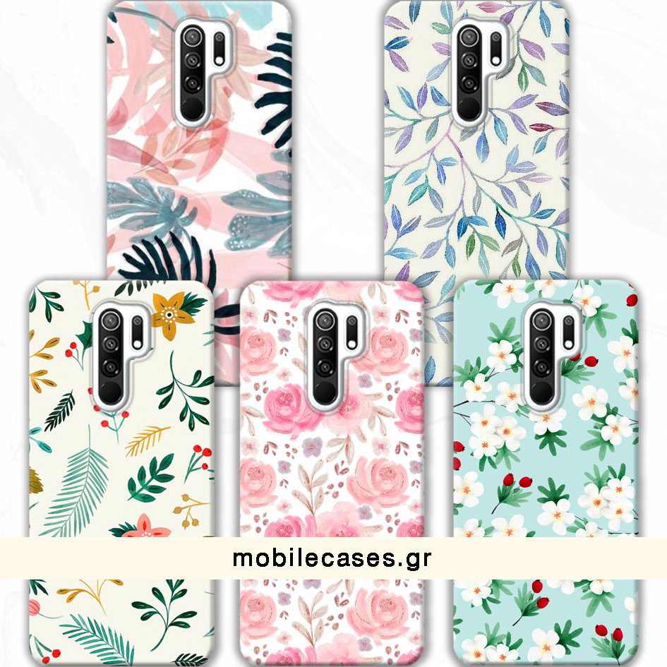 ΘΗΚΕΣ Xiaomi Redmi 9 Back Cover Flowers Valente