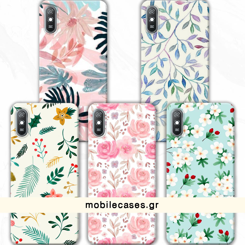 ΘΗΚΕΣ Xiaomi Redmi 9A Back Cover Flowers Valente