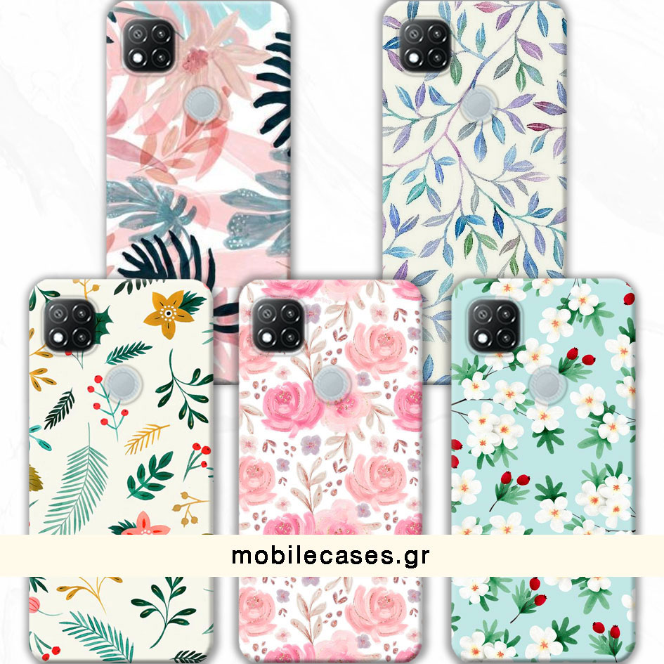 ΘΗΚΕΣ Xiaomi Redmi 9C Back Cover Flowers Valente