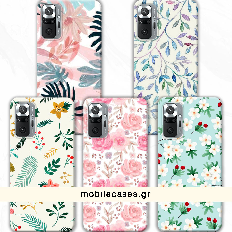 ΘΗΚΕΣ ΚΙΝΗΤΩΝ ΜΕ ΣΧΕΔΙΑ Xiaomi Redmi Note 8 Back Cover Flowers Valente