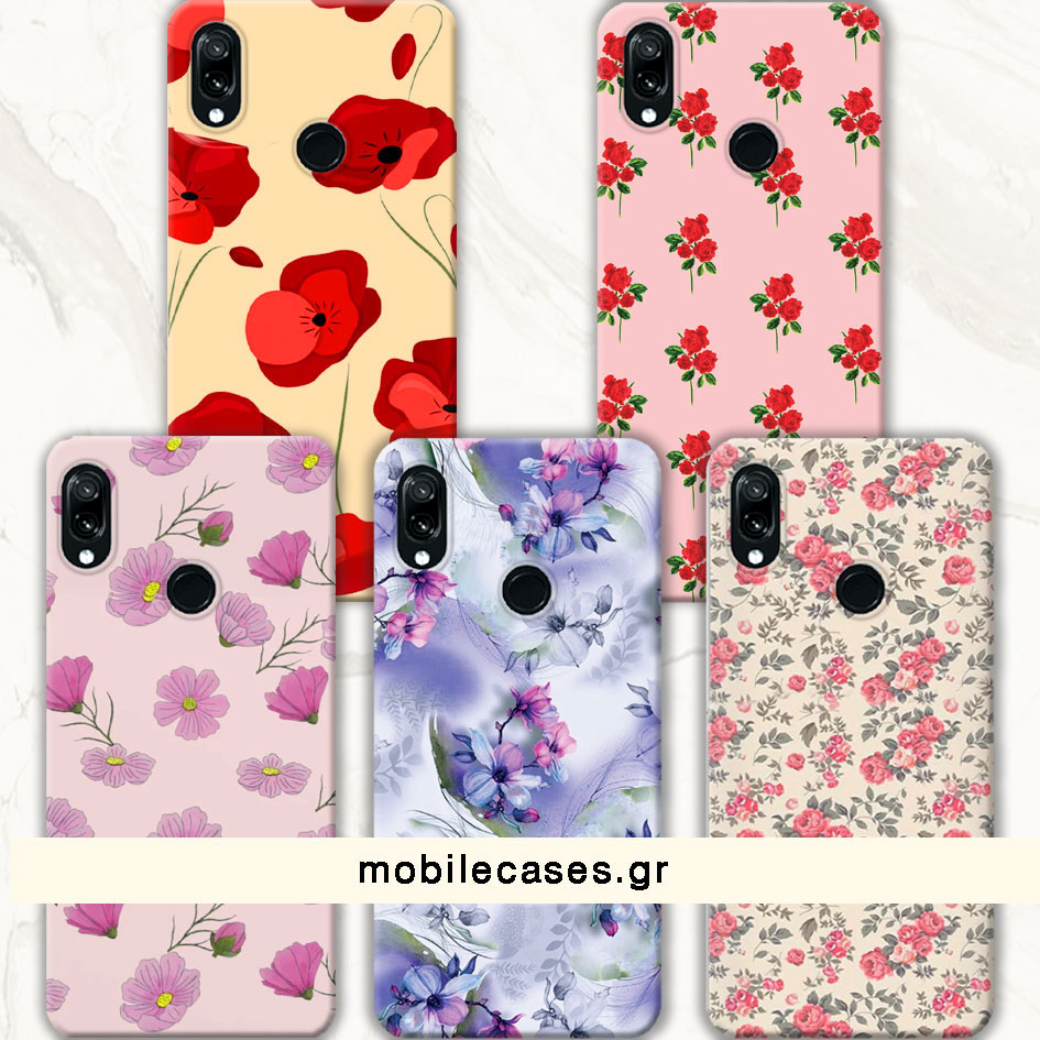 ΘΗΚΕΣ Xiaomi Redmi Note 7 Back Cover Flowers Enzio