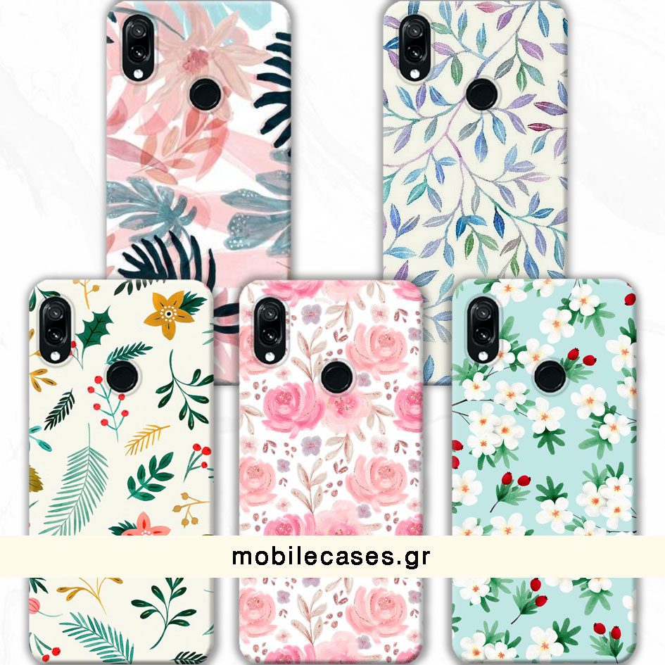 ΘΗΚΕΣ Xiaomi Redmi Note 7 Back Cover Flowers Valente