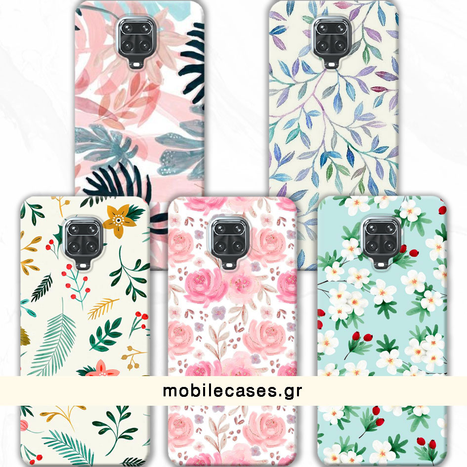 ΘΗΚΕΣ ΚΙΝΗΤΩΝ ΜΕ ΣΧΕΔΙΑ Xiaomi Redmi Note 8 Back Cover Flowers Valente