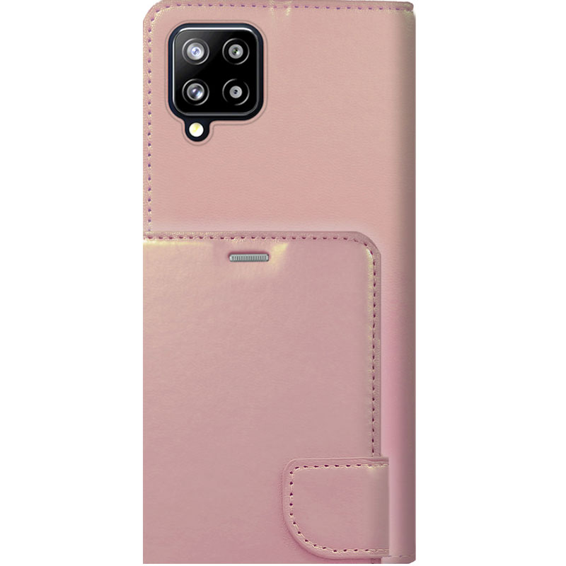 ΘΗΚΕΣ Samsung A12 Galaxy Book Wallet- Ροζ Χρυσό