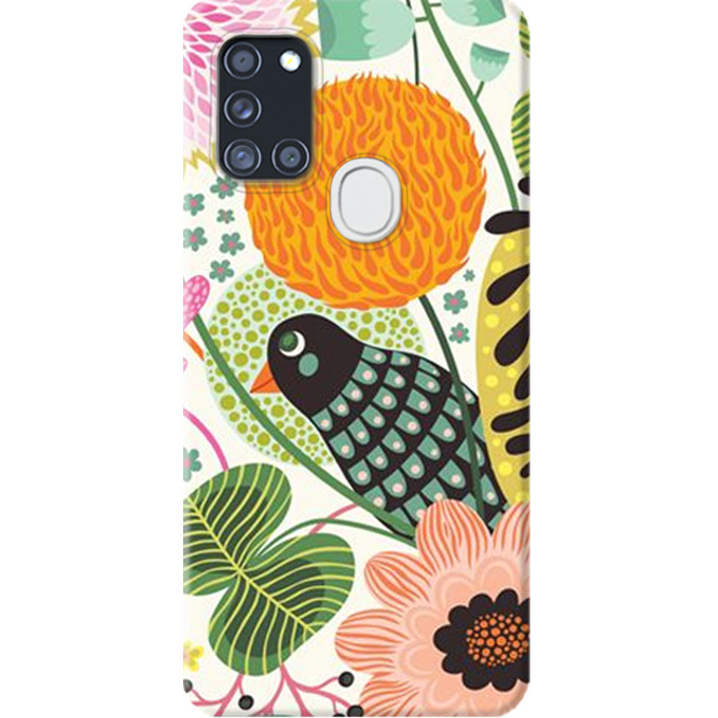 ΘΗΚΕΣ Samsung A21s Galaxy Back Cover Flowers Valente