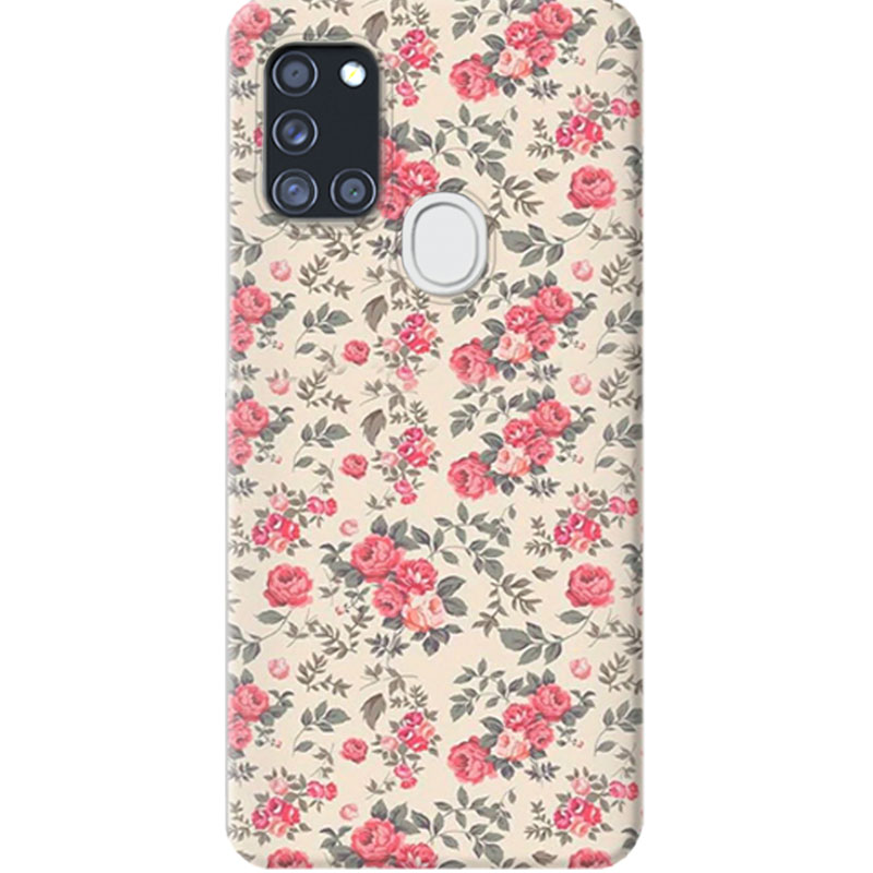 ΘΗΚΕΣ Samsung A21s Galaxy Back Cover Flowers Enrico