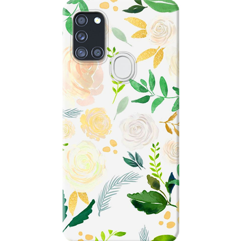 ΘΗΚΕΣ Samsung A21s Galaxy Back Cover Flowers Valente