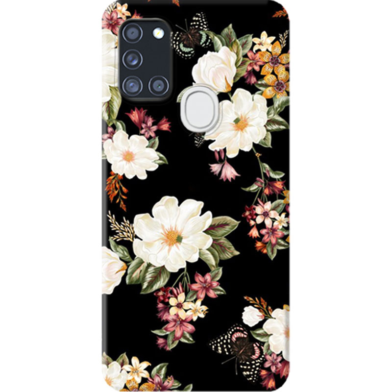 ΘΗΚΕΣ Samsung A21s Galaxy Back Cover Flowers Emanuele