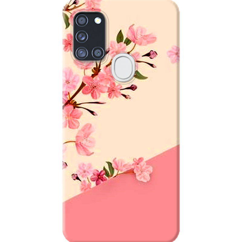 ΘΗΚΕΣ Samsung A21s Galaxy Back Cover Flowers Emanuele