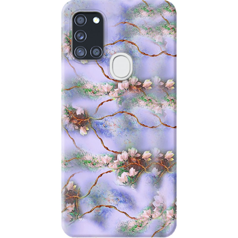 ΘΗΚΕΣ Samsung A21s Galaxy Back Cover Flowers Emanuele