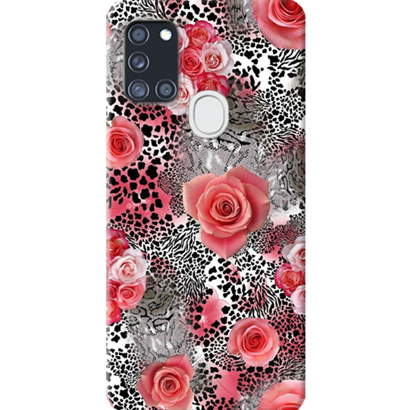 ΘΗΚΕΣ Samsung A21s Galaxy Back Cover Flowers Emanuele