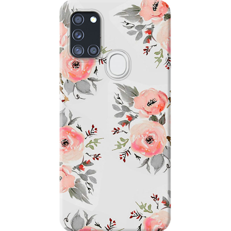 ΘΗΚΕΣ Samsung A21s Galaxy Back Cover Flowers Emanuele