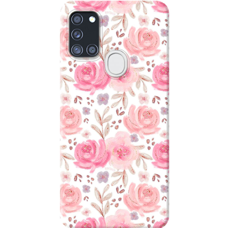 ΘΗΚΕΣ Samsung A21s Galaxy Back Cover Flowers Vilfredo