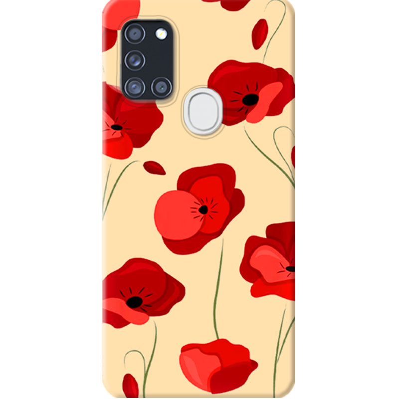 ΘΗΚΕΣ Samsung A21s Galaxy Back Cover Flowers Eugenia