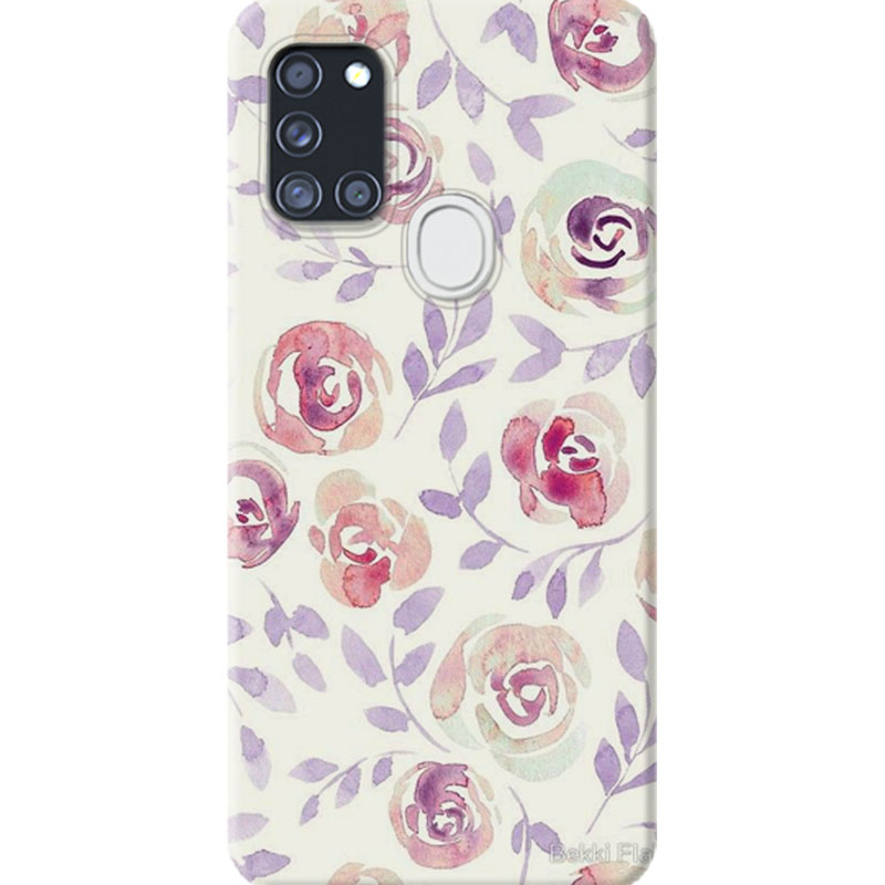 ΘΗΚΕΣ Samsung A21s Galaxy Back Cover Flowers Valente