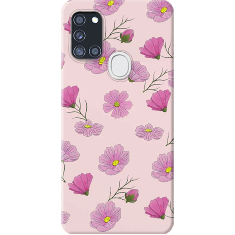 ΘΗΚΕΣ Samsung A21s Galaxy Back Cover Flowers Enzio