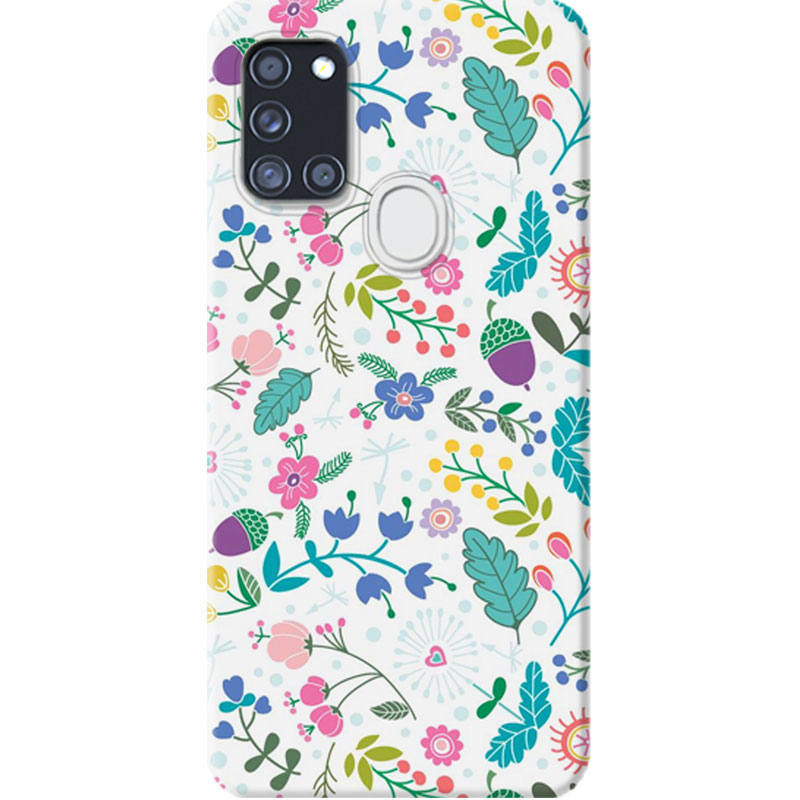 ΘΗΚΕΣ Samsung A21s Galaxy Back Cover Flowers Valente