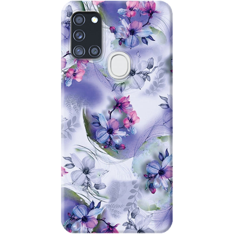 ΘΗΚΕΣ Samsung A21s Galaxy Back Cover Flowers Enzina